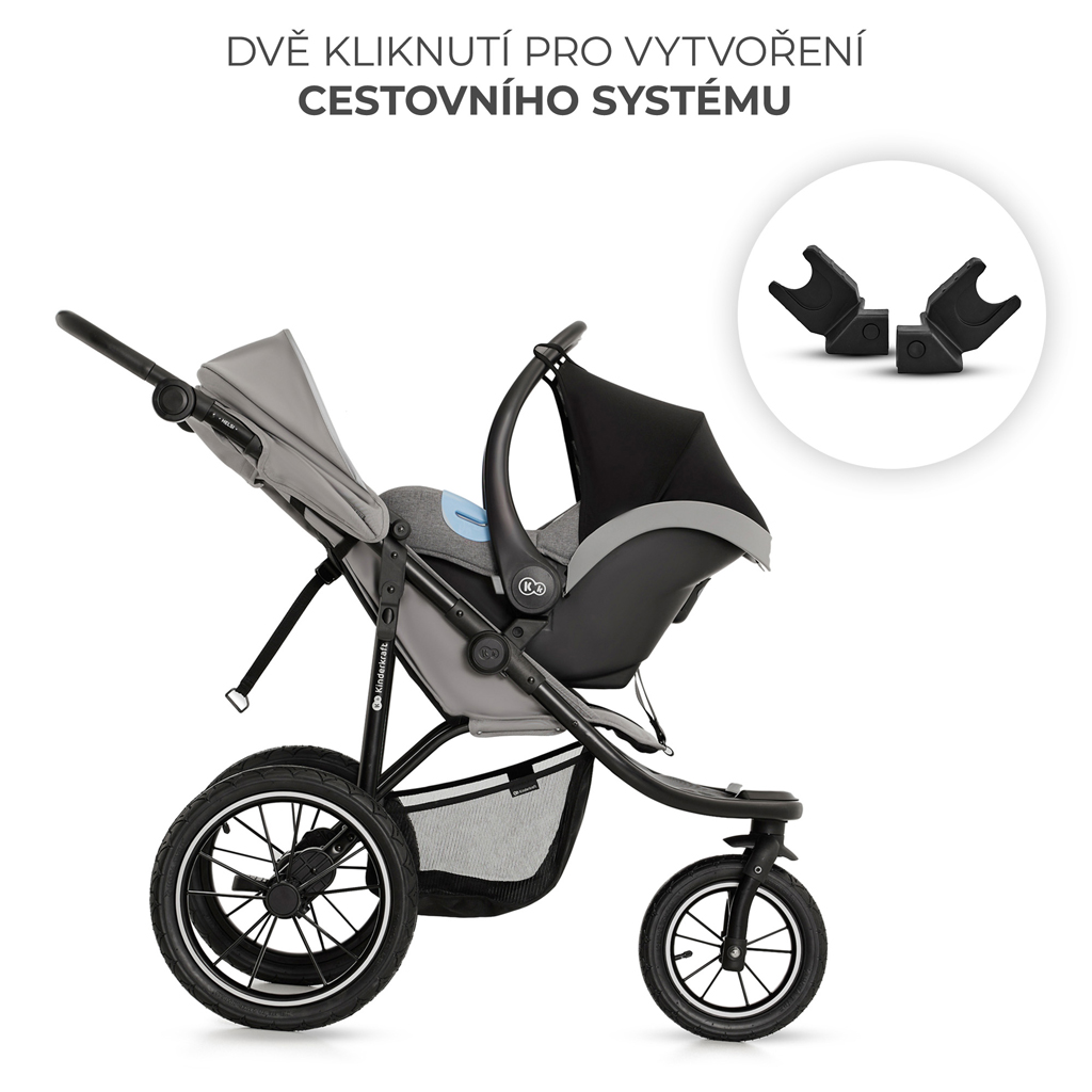 KINDERKRAFT Sport babakocsi Helsi2 Black