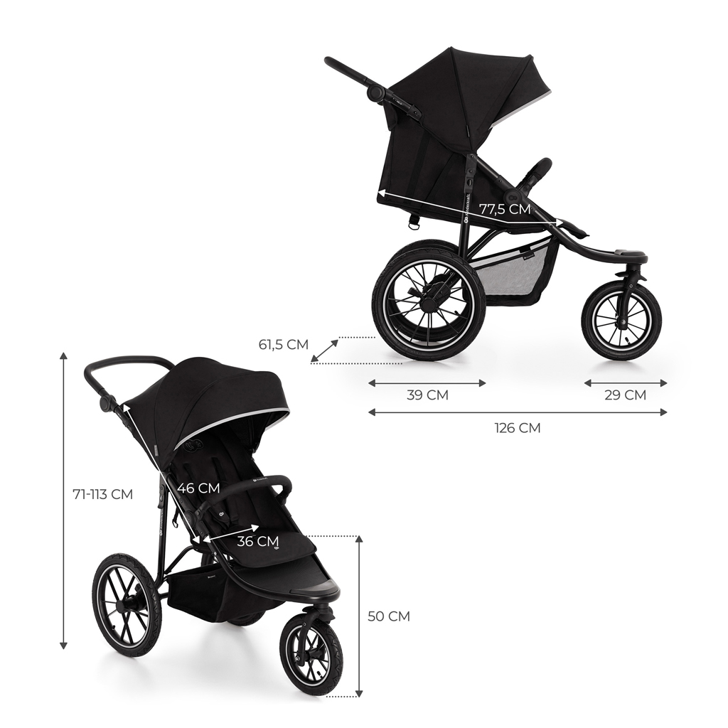 KINDERKRAFT Sport babakocsi Helsi2 Black