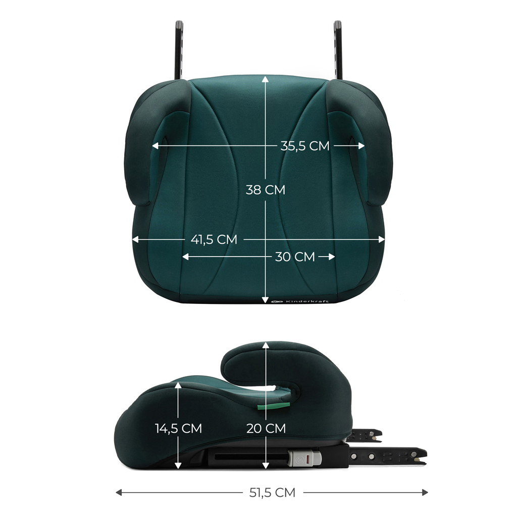 KINDERKRAFT Ülésmagasító i-Boost i-size 135-150 cm Zöld