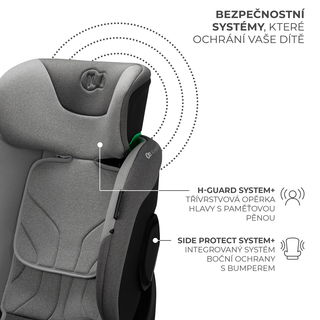 KINDERKRAFT SELECT Autósülés i-Fix 40-150 cm Cool grey
