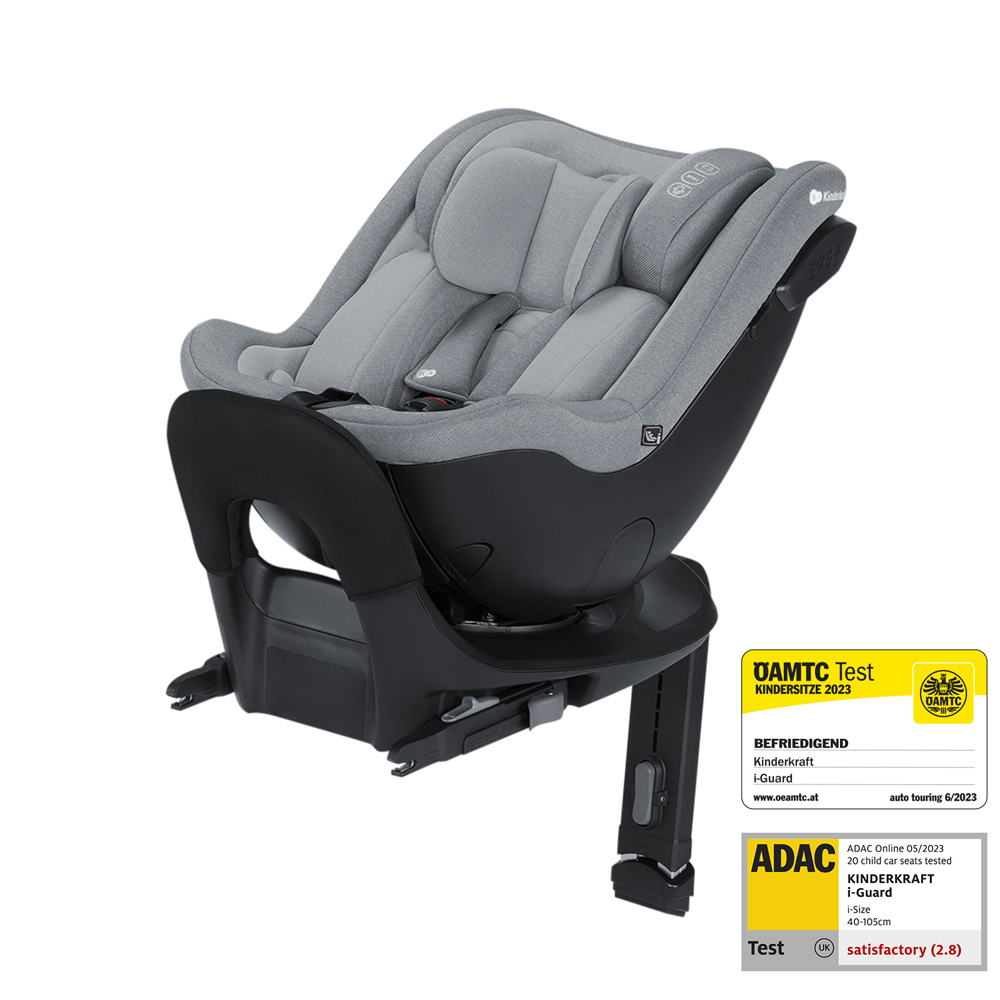 KINDERKRAFT SELECT Autósülés I-GUARD i-Size 40-105 cm Cool Grey, Prémium
