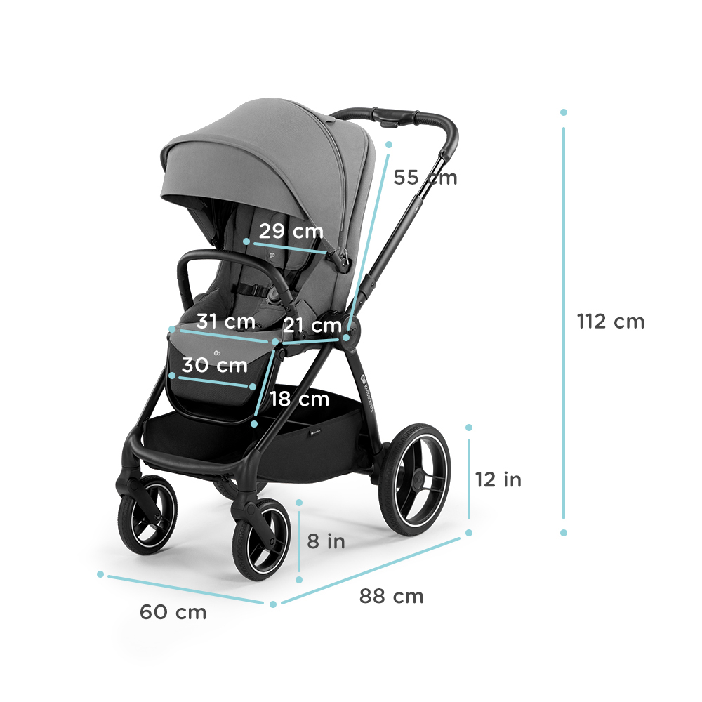KINDERKRAFT SELECT Kombinált babakocsi Nea 2in1 Ash Pink, Premium