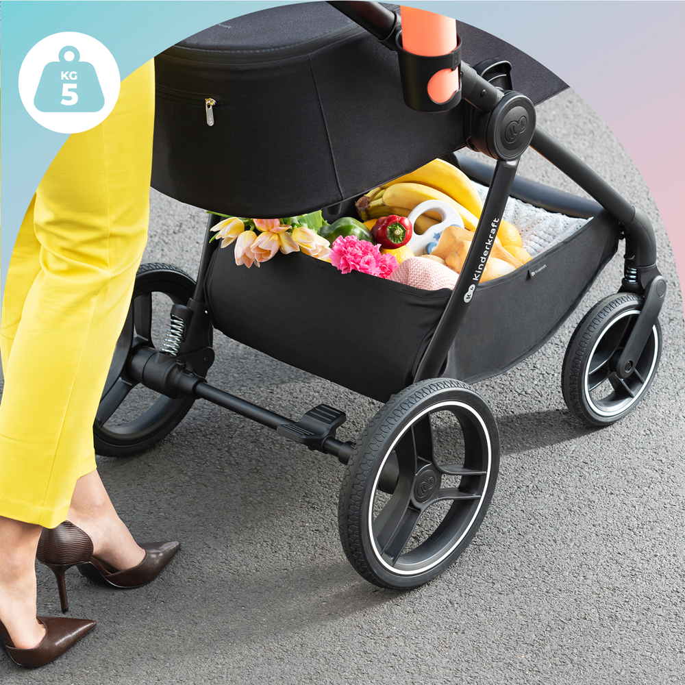 KINDERKRAFT SELECT Kombinált babakocsi Nea 2in1 Ash Pink, Premium