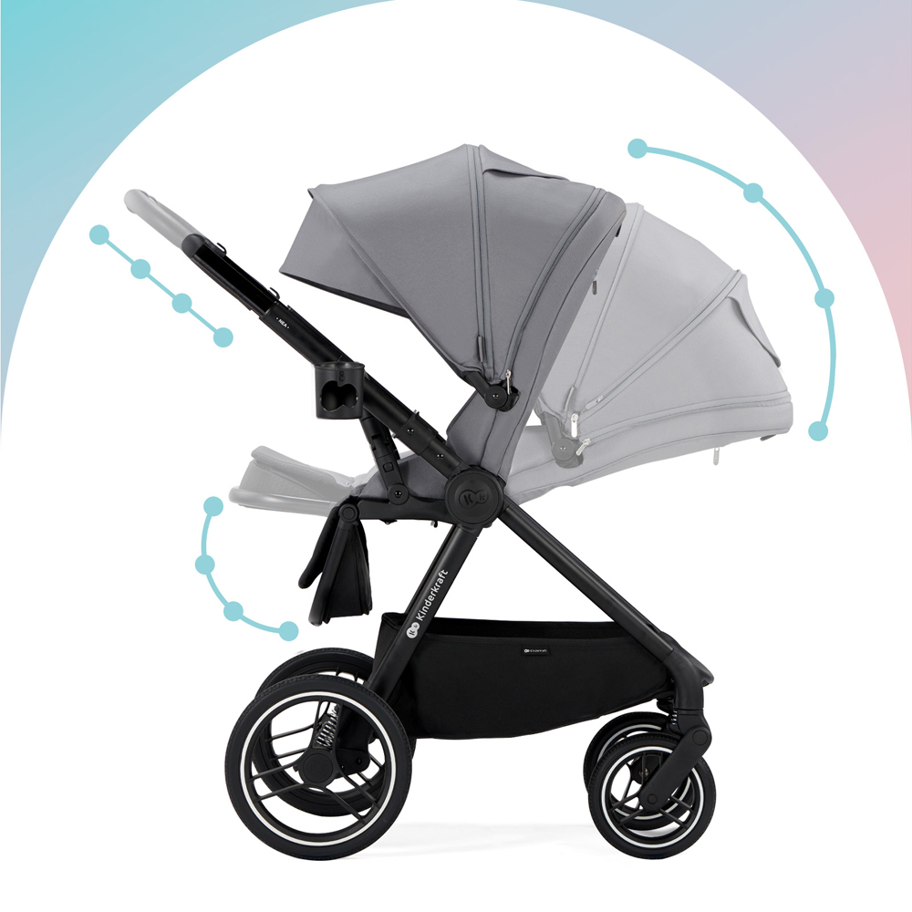 KINDERKRAFT SELECT Kombinált babakocsi Nea 2in1 Ash Pink, Premium