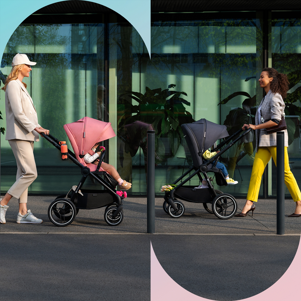 KINDERKRAFT SELECT Kombinált babakocsi Nea 2in1 Ash Pink, Premium