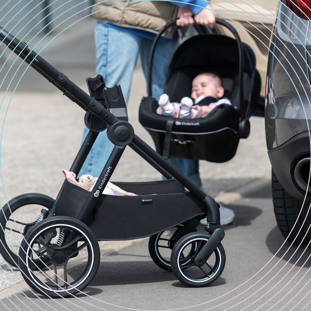 KINDERKRAFT SELECT Kombinált babakocsi Nea 2in1 Ash Pink, Premium