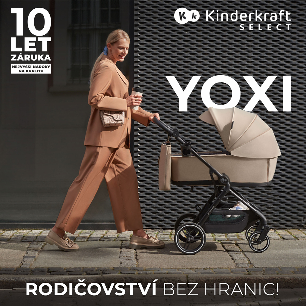 KINDERKRAFT SELECT Kombinált babakocsi Yoxi 3 az 1-ben Homok Bézs
