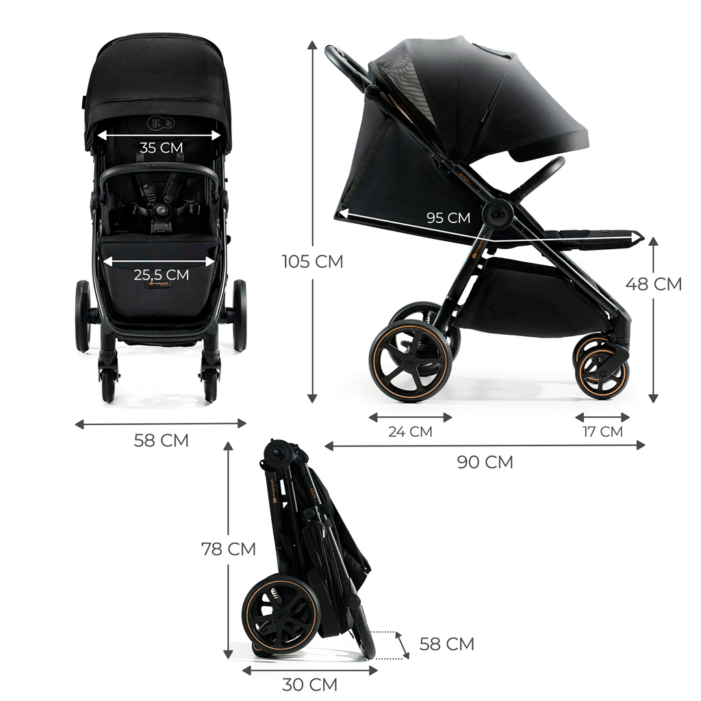 KINDERKRAFT SELECT Sport babakocsi Mitzy Ink Black