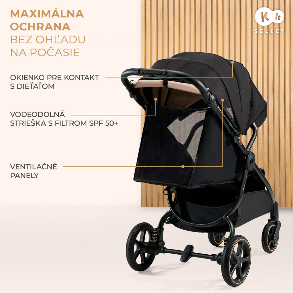 KINDERKRAFT SELECT Sport babakocsi Mitzy Ink Black