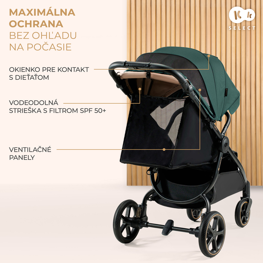 KINDERKRAFT SELECT Sport babakocsi Mitzy Jade Green