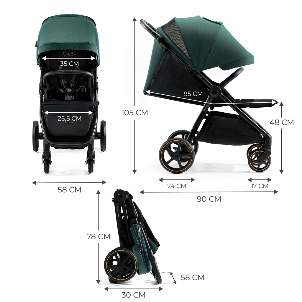 KINDERKRAFT SELECT Sport babakocsi Mitzy Jade Green