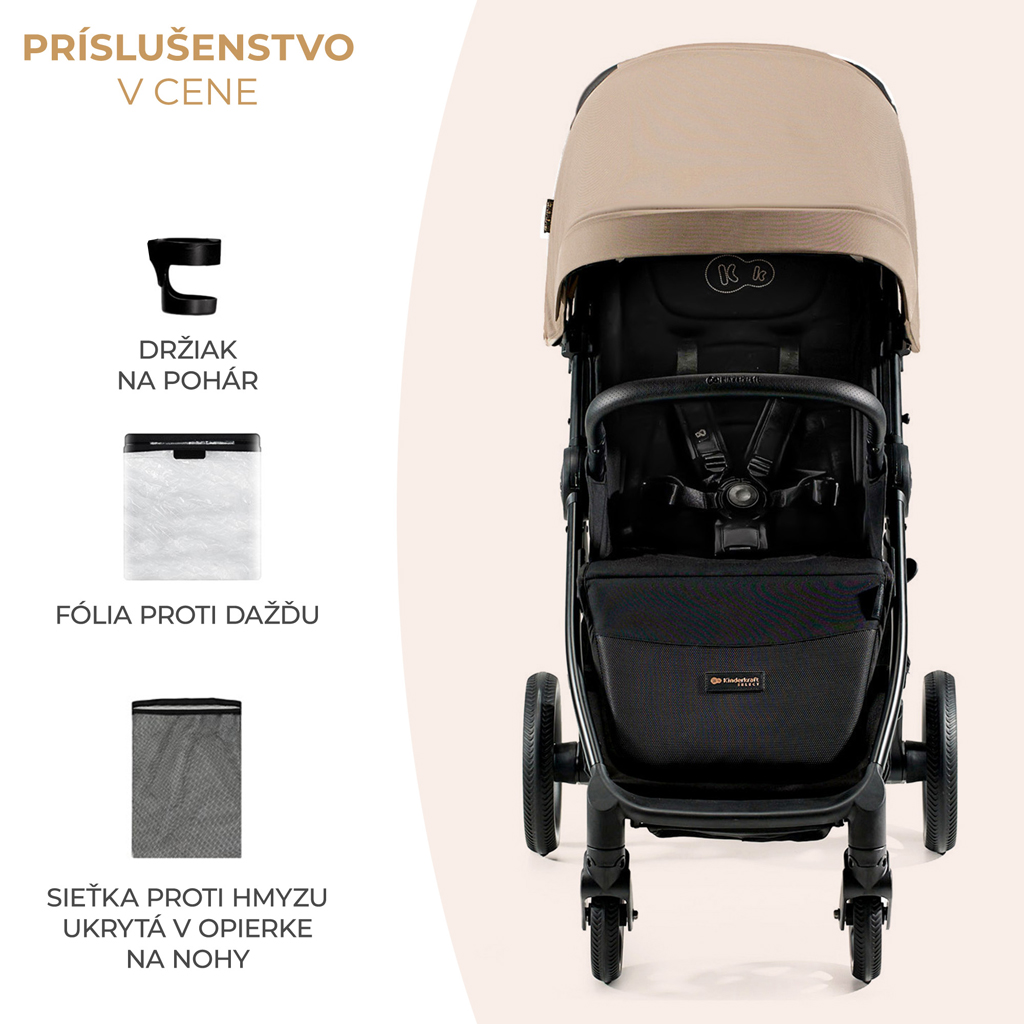 KINDERKRAFT SELECT Sport babakocsi Mitzy Linen Beige
