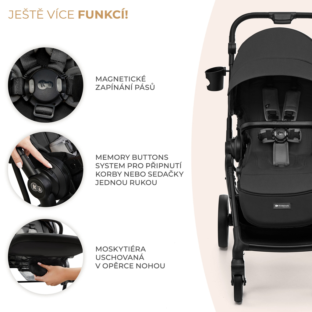 KINDERKRAFT SELECT Sport babakocsi Yoxi Moonlight Grey