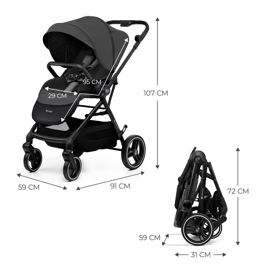 KINDERKRAFT SELECT Sport babakocsi Yoxi Moonlight Grey