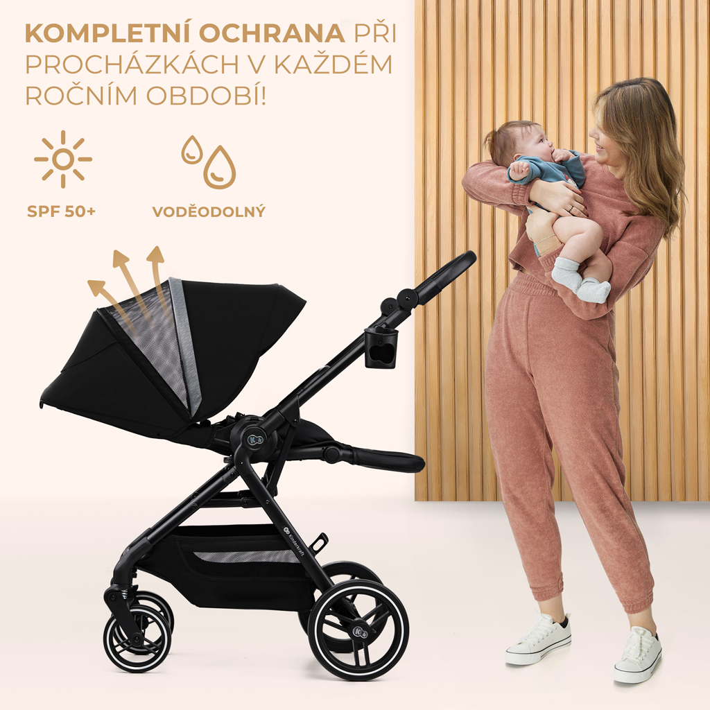 KINDERKRAFT SELECT Sport babakocsi Yoxi Pure Black
