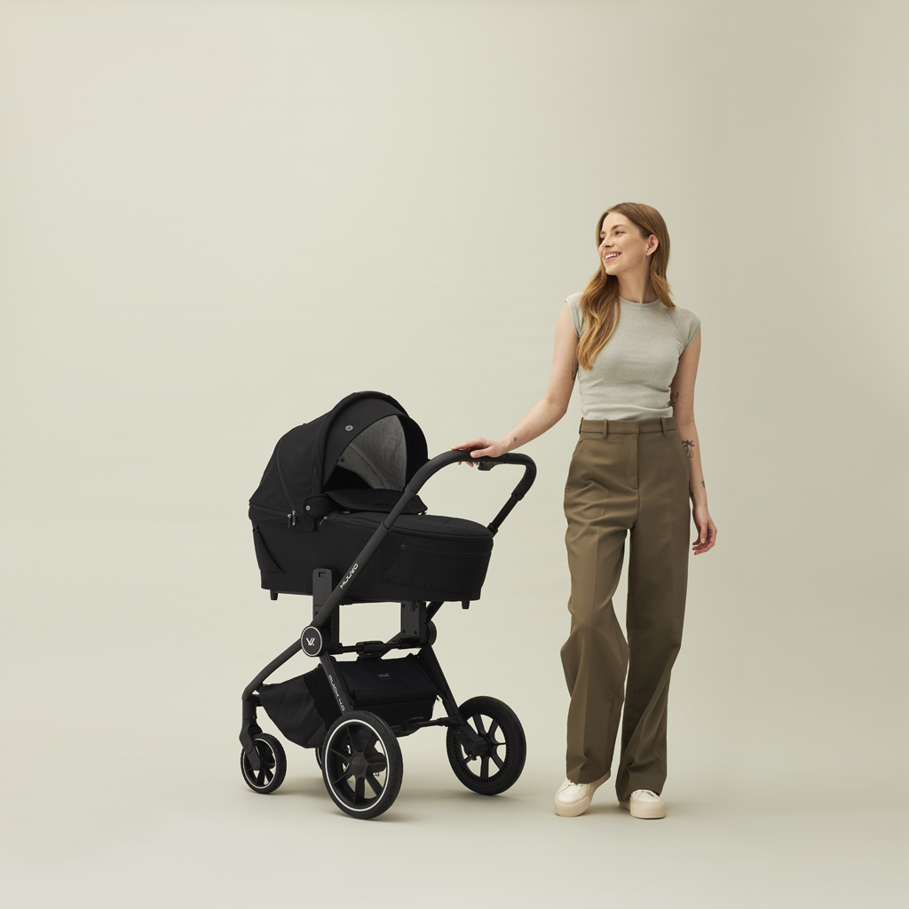 MUUVO Kombinált babakocsi Quick 4.0 Classic black szett 2in1