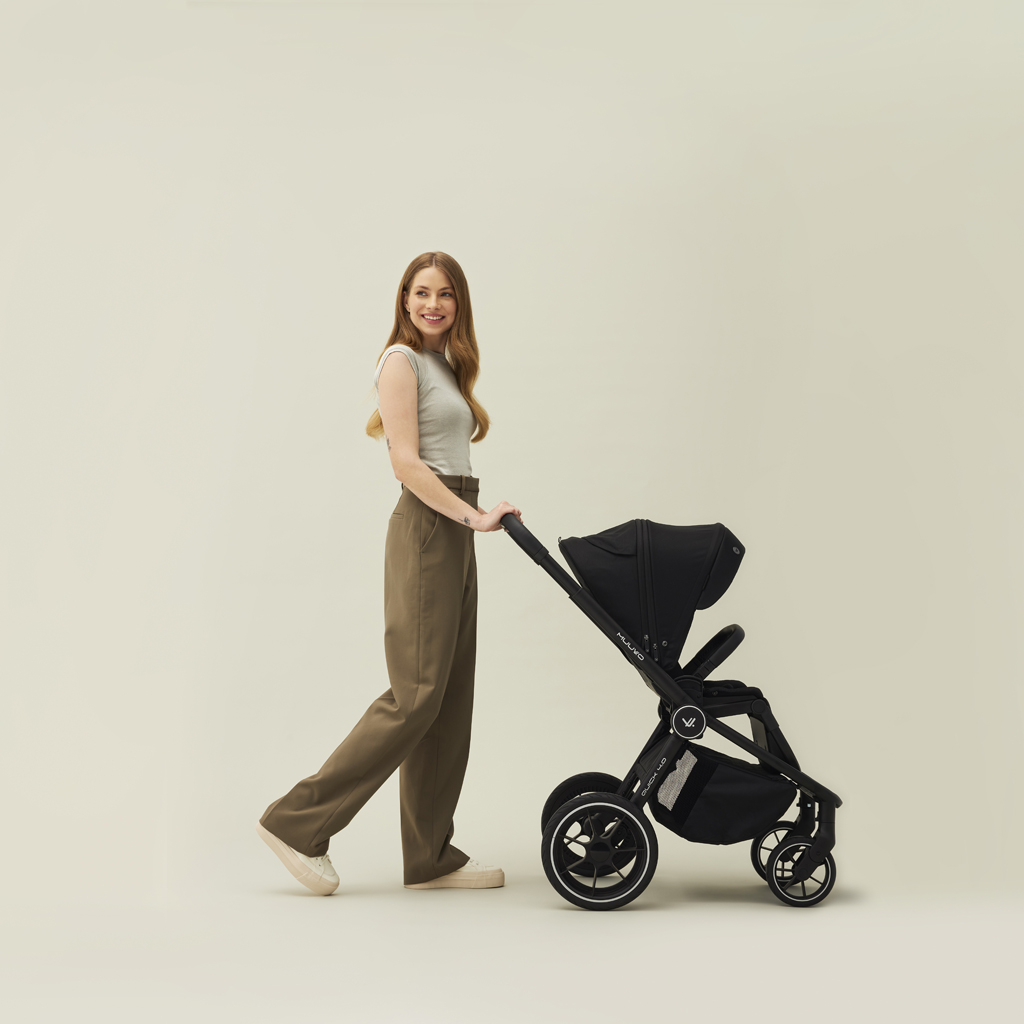 MUUVO Kombinált babakocsi Quick 4.0 Classic black szett 2in1