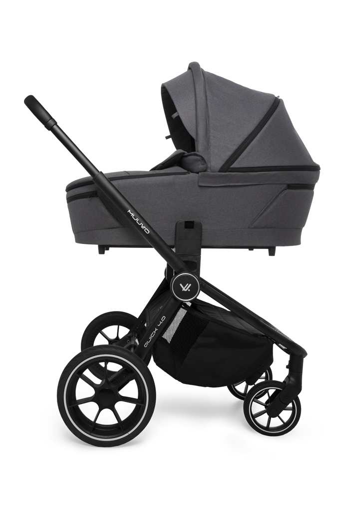 MUUVO  Kombinált babakocsi Quick 4.0 Iron graphite szett 2in1