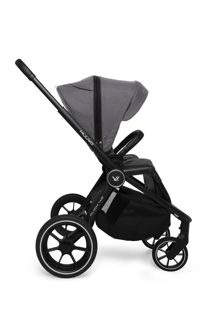 MUUVO  Kombinált babakocsi Quick 4.0 Iron graphite szett 2in1
