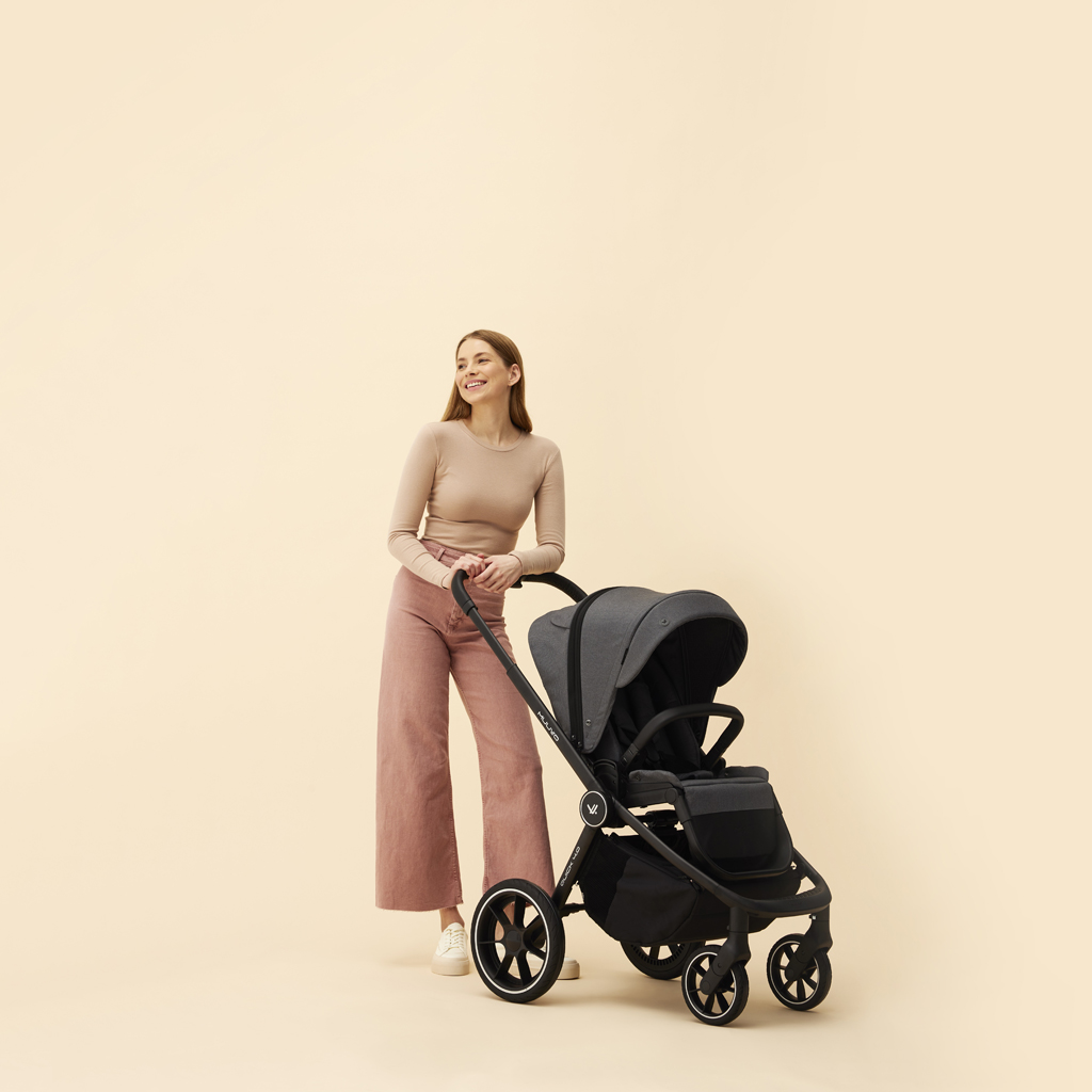 MUUVO  Kombinált babakocsi Quick 4.0 Iron graphite szett 2in1