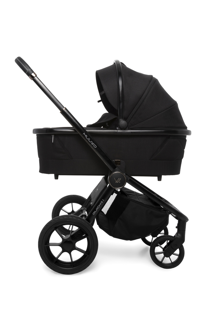MUUVO  Kombinált babakocsi Quick SE 2 Chromium black szett 2in1
