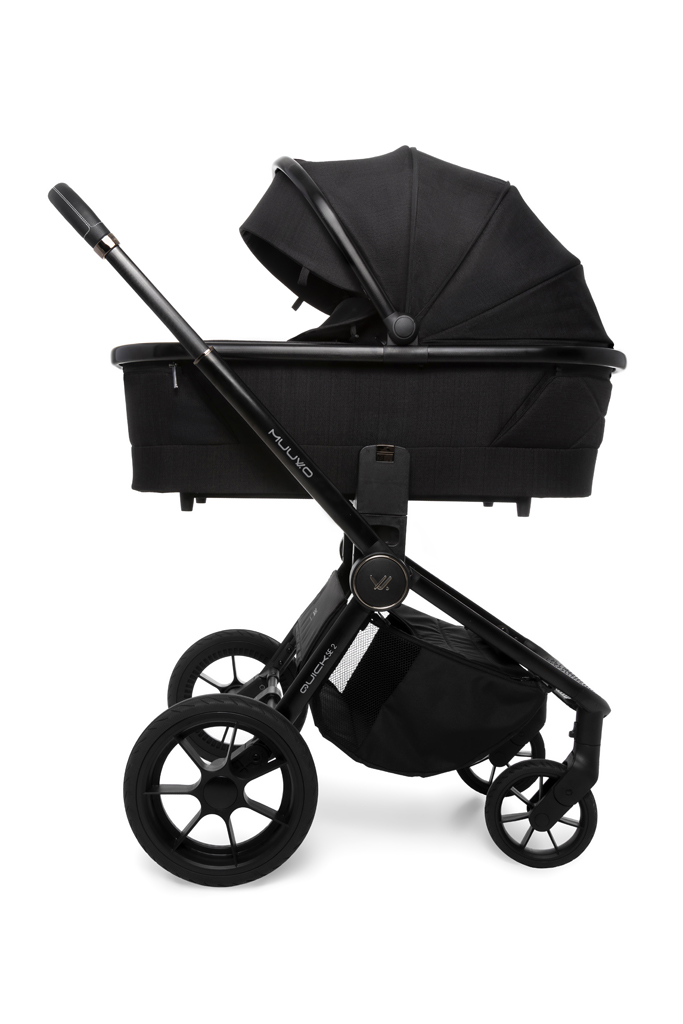 MUUVO  Kombinált babakocsi Quick SE 2 Chromium black szett 2in1