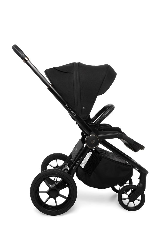 MUUVO  Kombinált babakocsi Quick SE 2 Chromium black szett 2in1