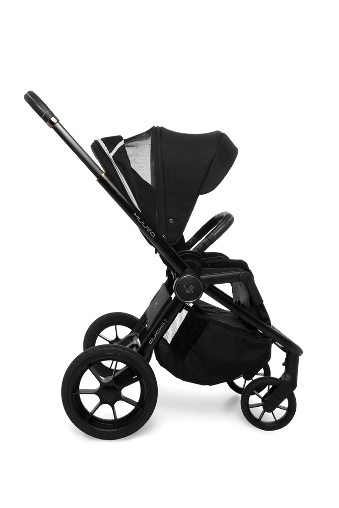 MUUVO  Kombinált babakocsi Quick SE 2 Chromium black szett 2in1