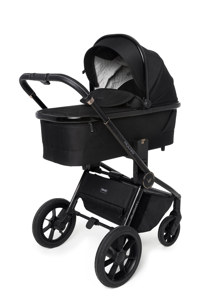 MUUVO  Kombinált babakocsi Quick SE 2 Chromium black szett 2in1