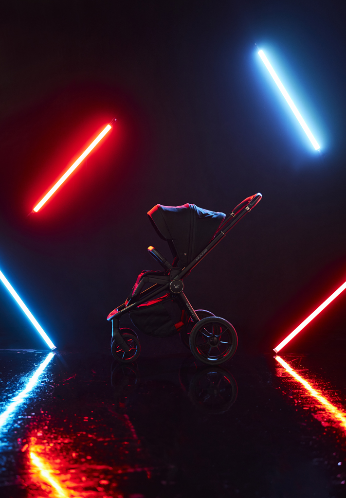 MUUVO  Kombinált babakocsi Quick SE 2 Chromium black szett 2in1