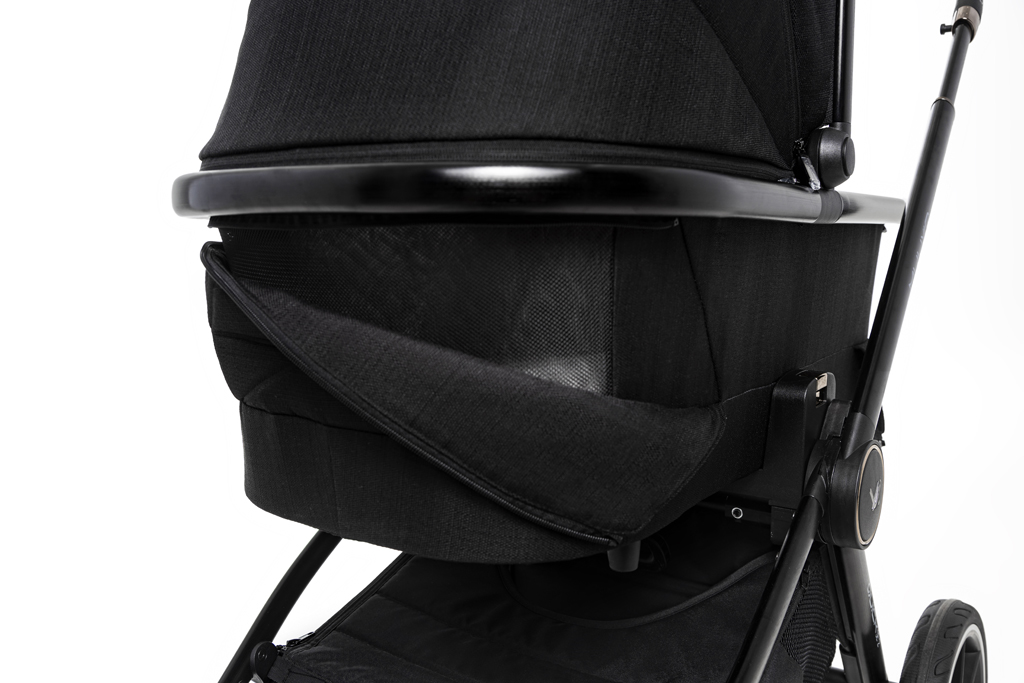 MUUVO  Kombinált babakocsi Quick SE 2 Chromium black szett 2in1