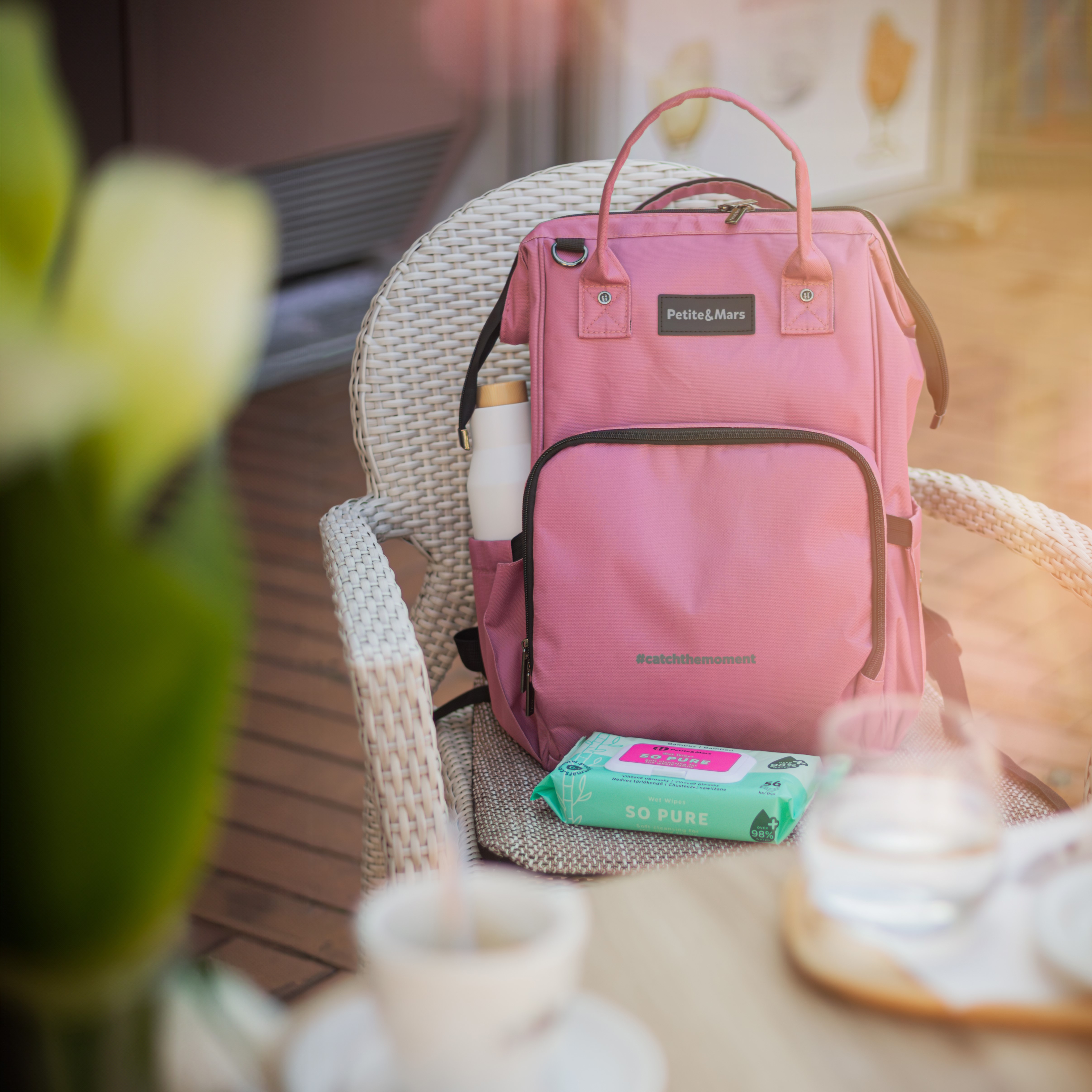 PETITE&amp;amp;amp;amp;amp;amp;amp;amp;amp;amp;amp;amp;MARS Hátizsák babakocsira JACK - #catchthemoment sorozat Dusty Rose