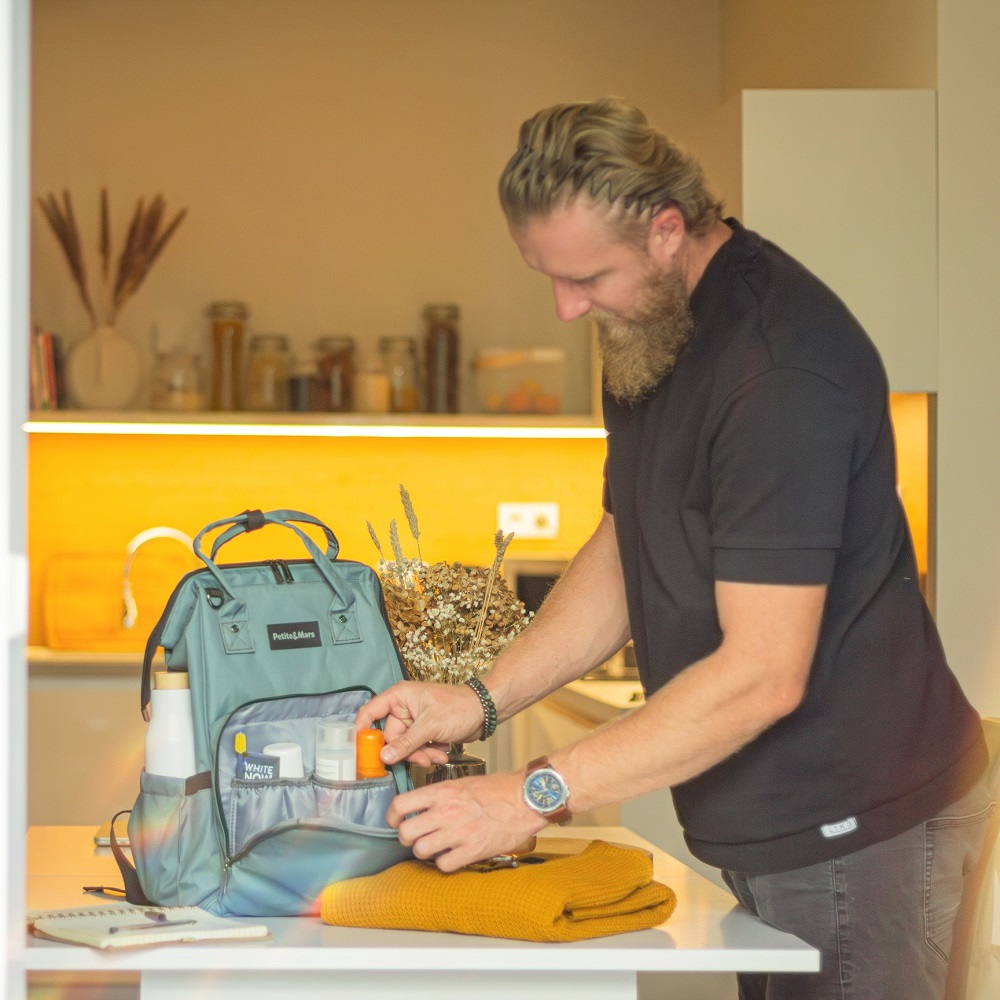 PETITE&amp;amp;amp;amp;MARS Pelenkázó hátizsák babakocsira Jack - Catchthemoment sorozat Misty Green