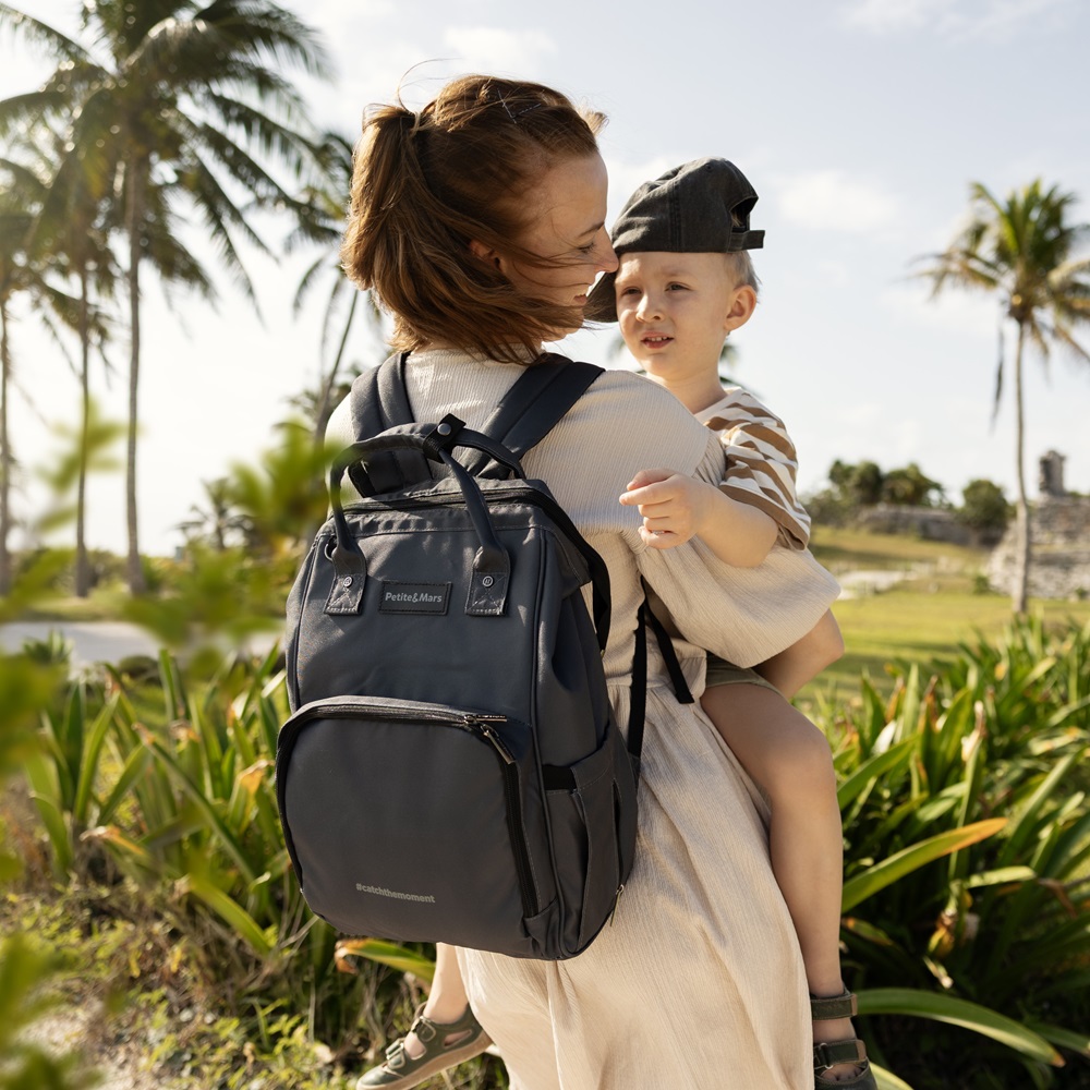 PETITE&amp;amp;amp;MARS Pelenkázó hátizsák babakocsihoz Jack - Catchthemoment sorozat Ultimate Grey 