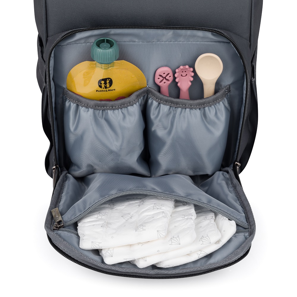 PETITE&amp;amp;amp;amp;amp;amp;amp;MARS Pelenkázó hátizsák babakocsihoz Jack - Catchthemoment sorozat Ultimate Grey 