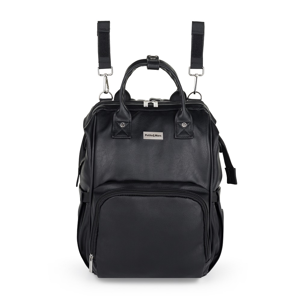 PETITE&amp;amp;amp;amp;MARS Jasper pelenkázó hátizsák babakocsira Absolute Black