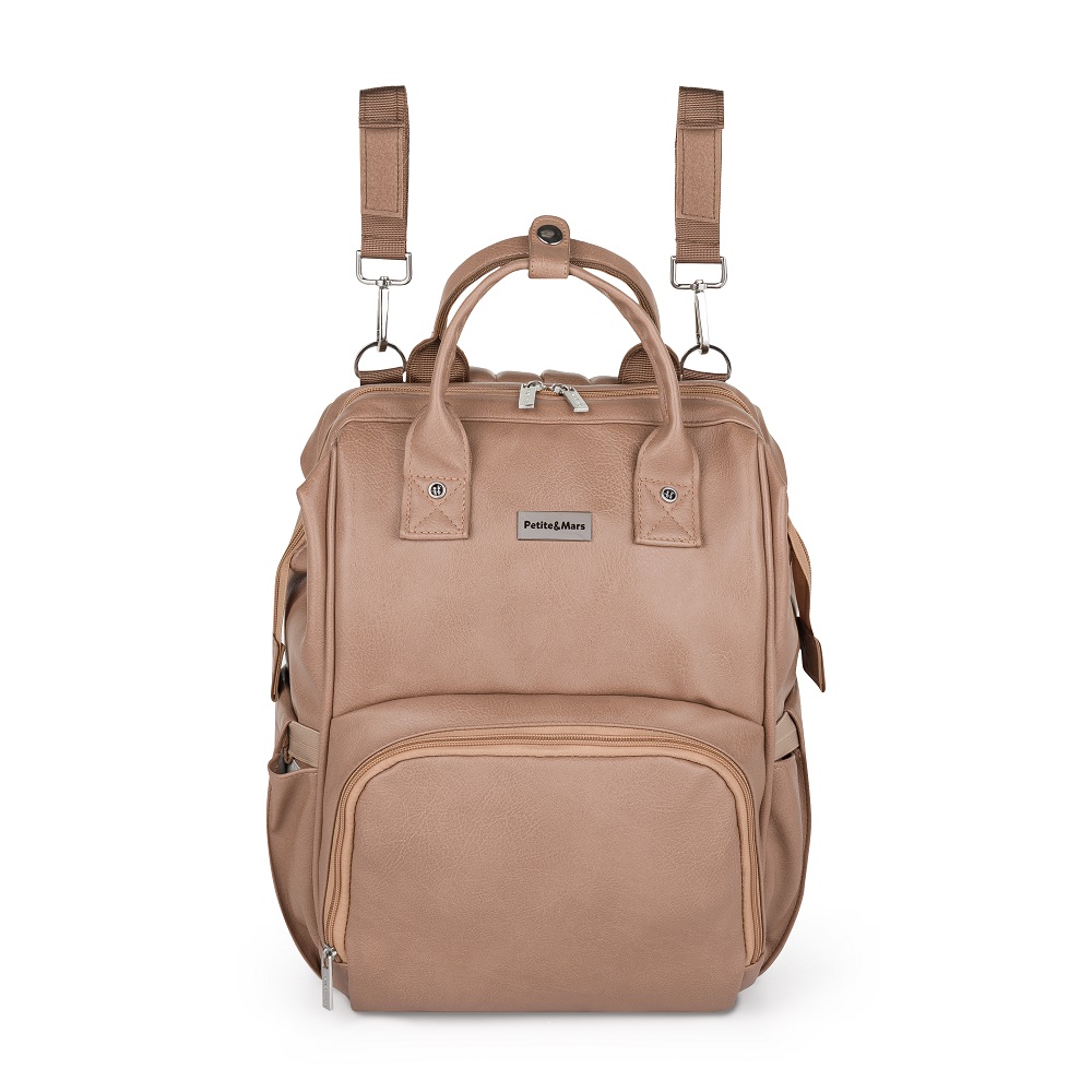PETITE&amp;amp;amp;amp;MARS Pelenkázó hátizsák babakocsihoz Jasper Camel Beige