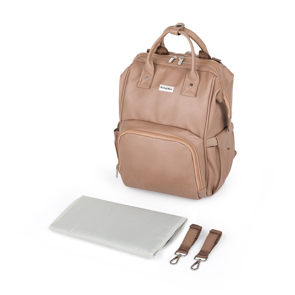 PETITE&amp;amp;amp;amp;amp;amp;MARS Pelenkázó hátizsák babakocsihoz Jasper Camel Beige