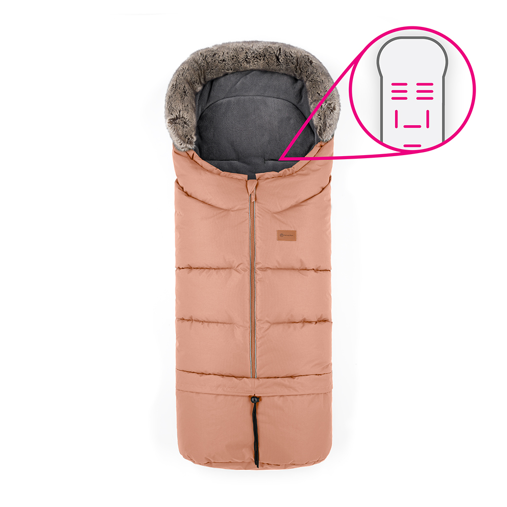 PETITE&amp;MARS Bundazsák Arctic 4in1 Horizontal Pastel Peach