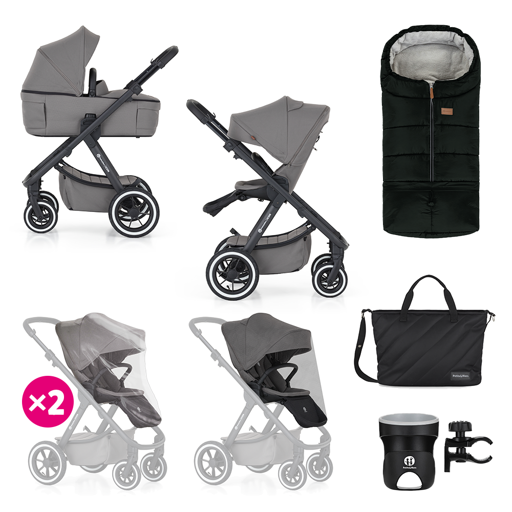 PETITE&amp;amp;amp;amp;amp;amp;amp;amp;amp;amp;amp;amp;amp;amp;MARS Kombinált babakocsi ICON 2in1 Dove Grey XXL AIR