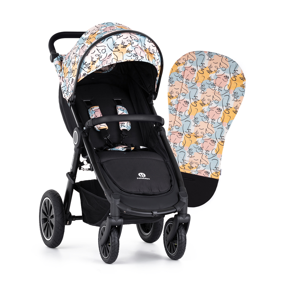 PETITE&MARS Sport babakocsi Street2 Air Black Limited 100 Faces Complete