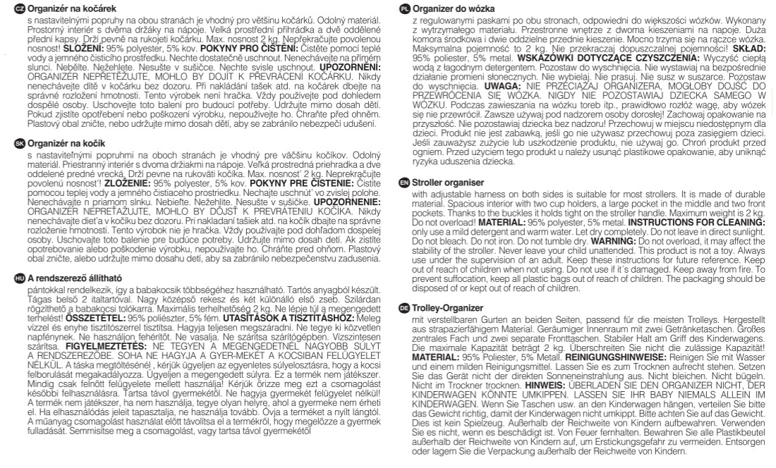 PETITE&amp;amp;amp;amp;amp;amp;MARS Rendszerező babakocsira levehető zsebbel Pocket Zip