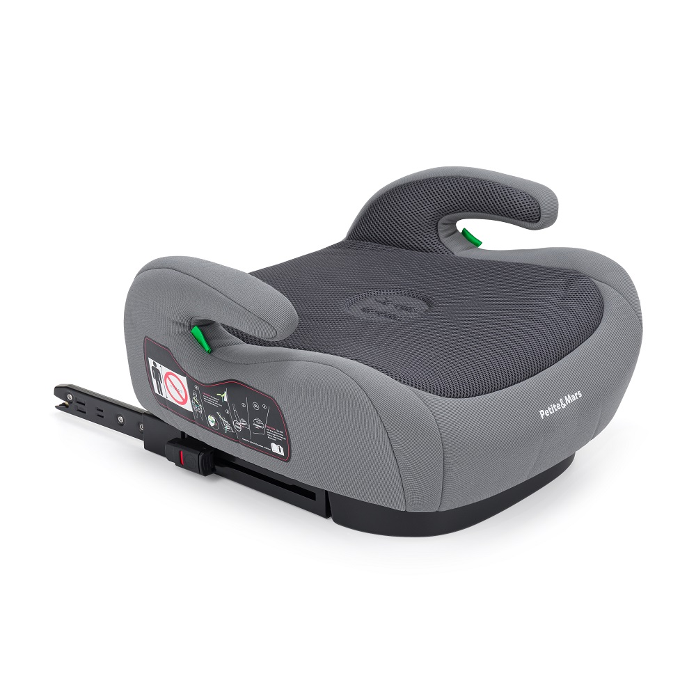 PETITE&amp;MARS Optimus Ülésmagasító Pro i-Size Grey Air 125 - 150 cm (22-36 kg)