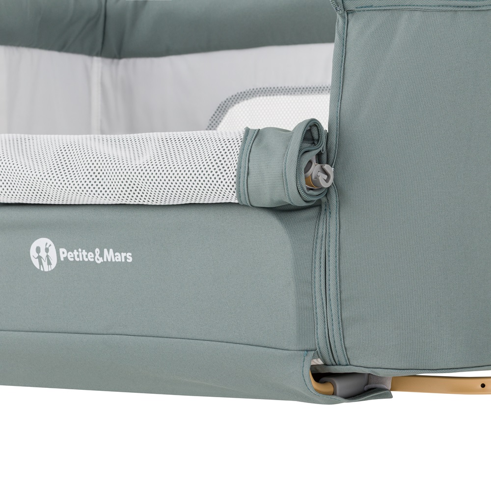 PETITE&amp;amp;MARS Állítható kiságy Grace Compact Foggy Green