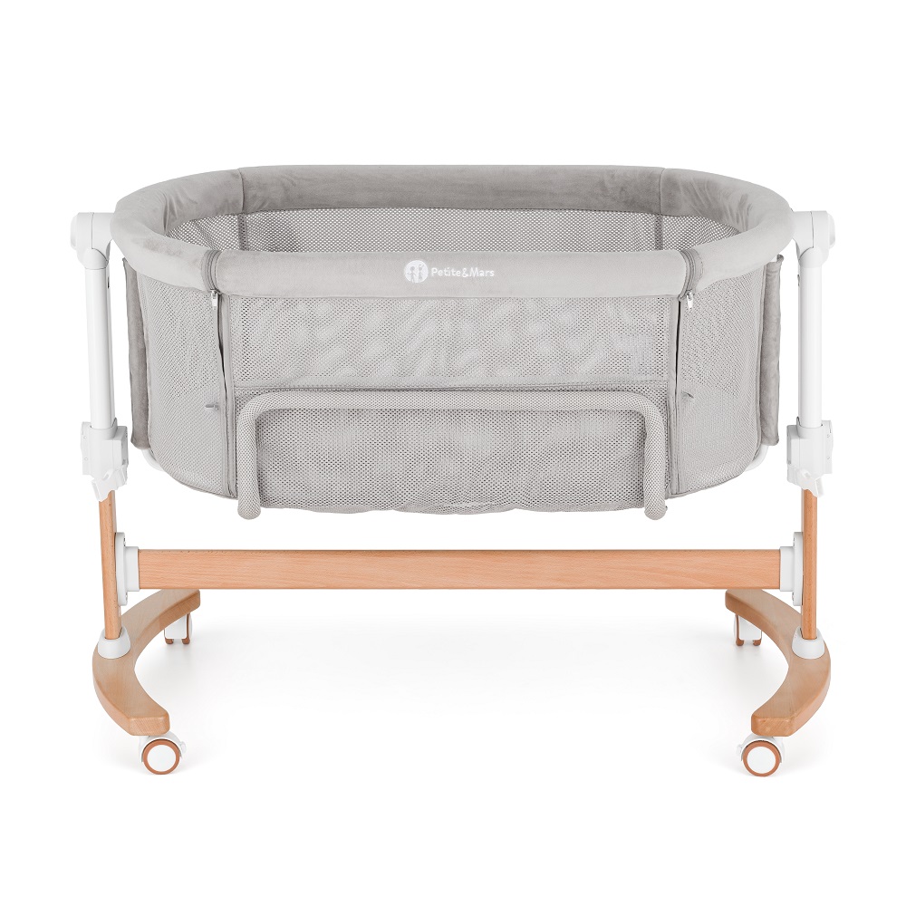 PETITE&amp;amp;amp;amp;amp;amp;amp;MARS Állítható gyerekágy ringató funkcióval Glory 2 az 1-ben Mocha Beige