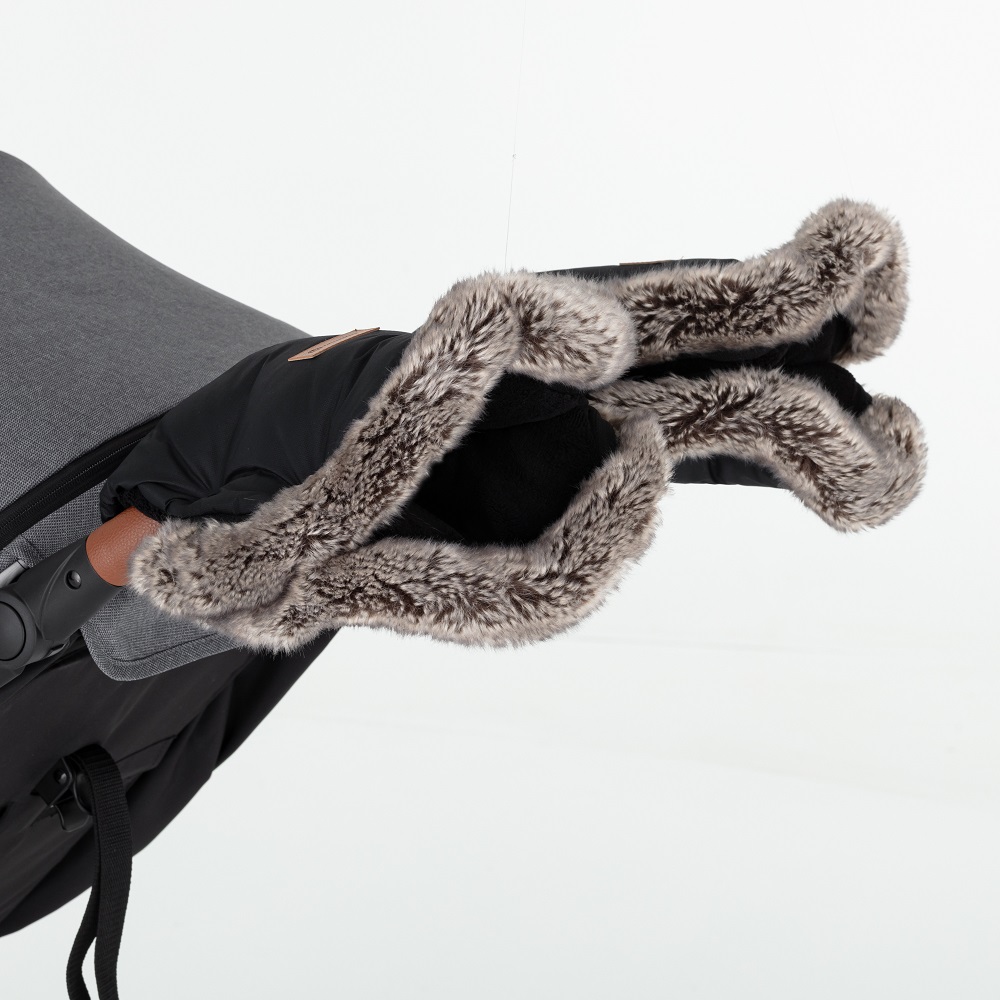 PETITE&amp;amp;amp;amp;amp;MARS Kesztyű / Kézmelegítő babakocsira Furry Forever Black