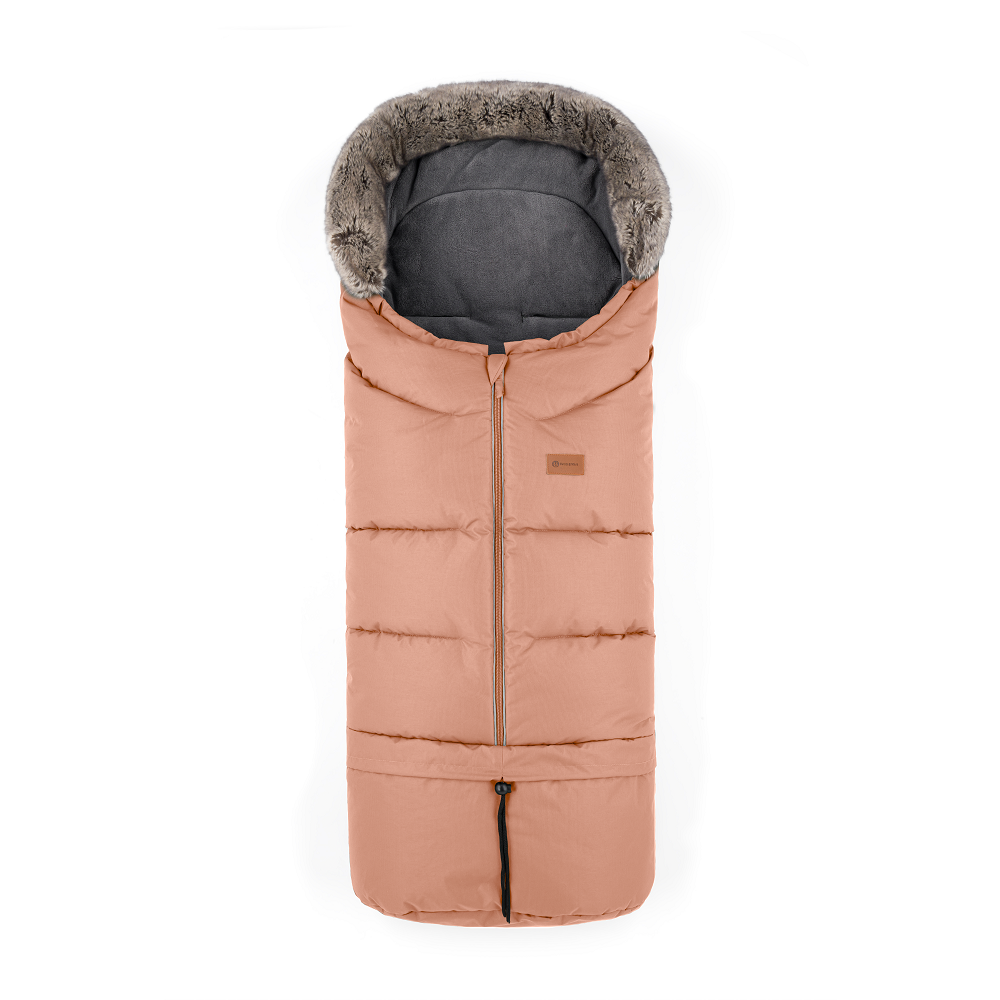 PETITE&amp;MARS Téli szett Arctic 4in1 bundazsák + kézmelegítő kesztyű babakocsira Furry Pastel Peach