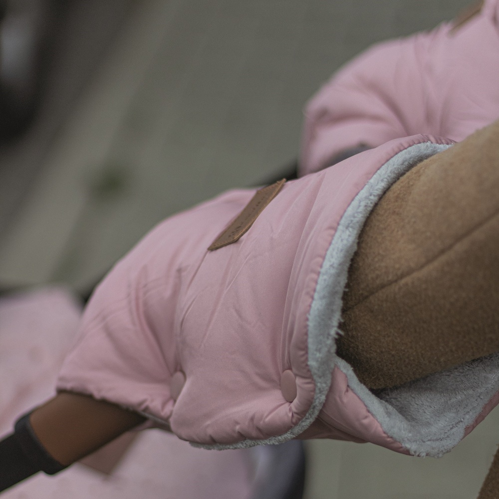 PETITE&amp;amp;amp;amp;amp;amp;amp;amp;amp;amp;amp;amp;amp;amp;amp;amp;amp;amp;amp;MARS Téli szett Jibot 3in1 bundazsák + kézmelegítő kesztyű babakocsira Jasie Dusty Pink