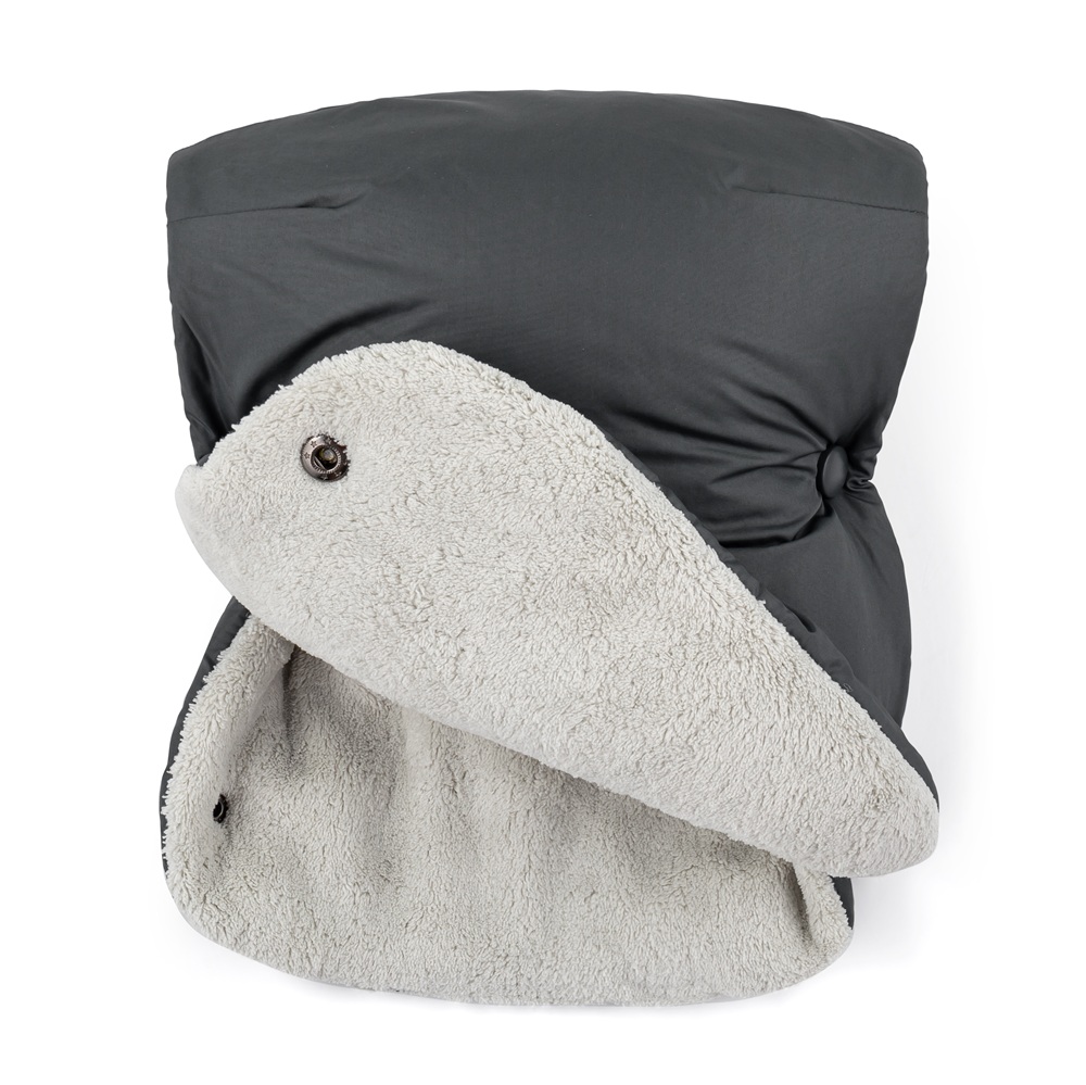 PETITE&amp;amp;amp;MARS Téli szett Jibot 3in1 bundazsák + kézmelegítő kesztyű babakocsira Jasie Charcoal Grey