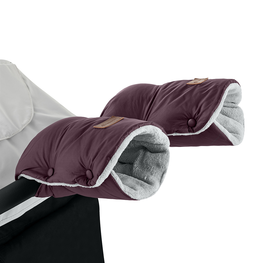 PETITE&amp;amp;amp;amp;MARS Téli szett Jibot 3in1 bundazsák + kézmelegítő kesztyű babakocsira Jasie Mysterious Plum